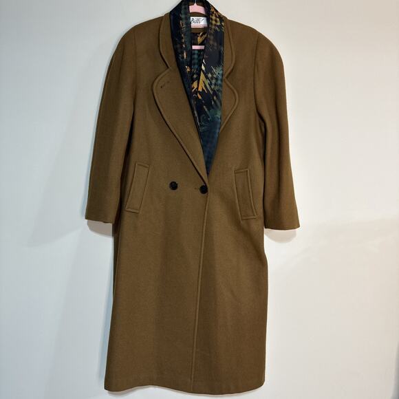 Billi By Billycoat Womens Brown Trench Coat Wool Blend Button Front Peak Lapel - Picture 3 of 16